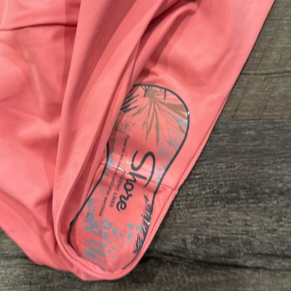 Shore XL Bubble Gum Pink Two-Piece Bandeau Tie Bikini - Picture 13 of 14